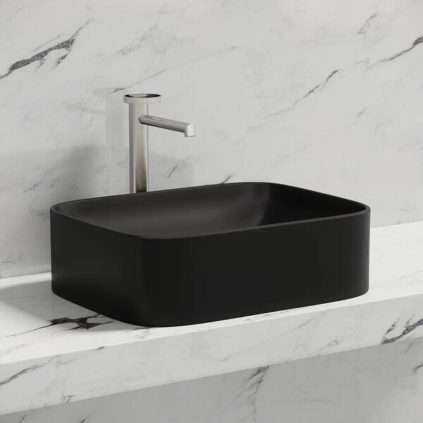 Раковина Ceramicanova прямоугольная (цвет Черный Матовый) Element 505*380*150мм