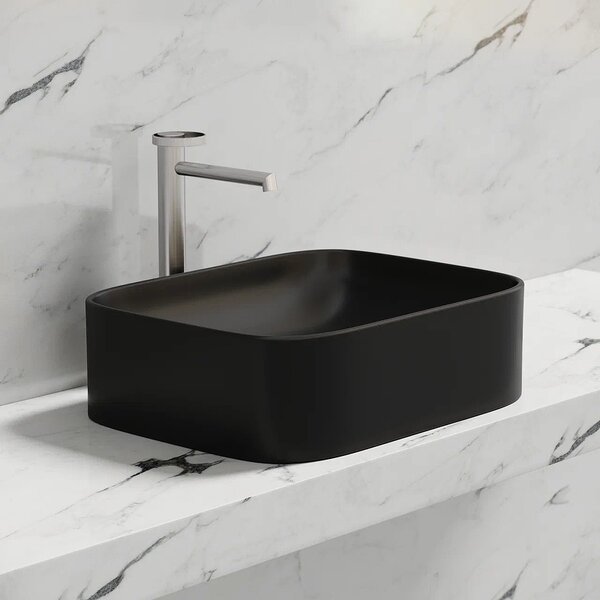 Раковина Ceramicanova прямоугольная (цвет Черный Матовый) Element 505*380*150мм