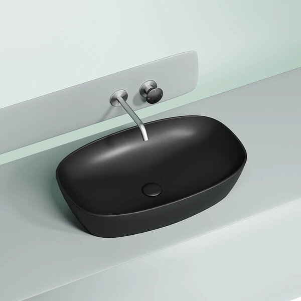 Раковина Ceramicanova овальная (цвет Черный Матовый) Element 600*380*138мм