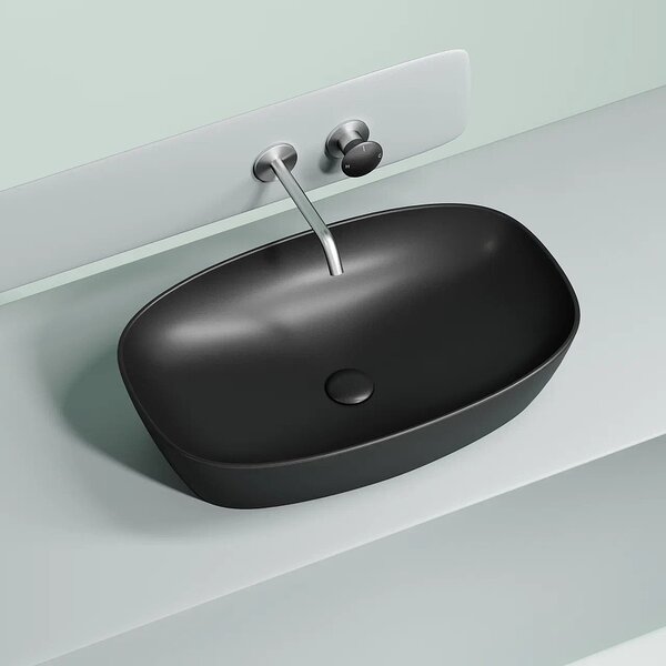 Раковина Ceramicanova овальная (цвет Черный Матовый) Element 600*380*138мм
