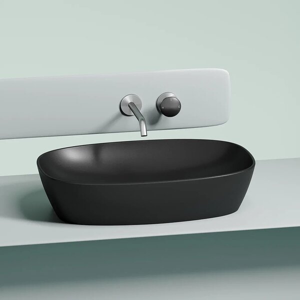 Раковина Ceramicanova овальная (цвет Черный Матовый) Element 600*380*138мм