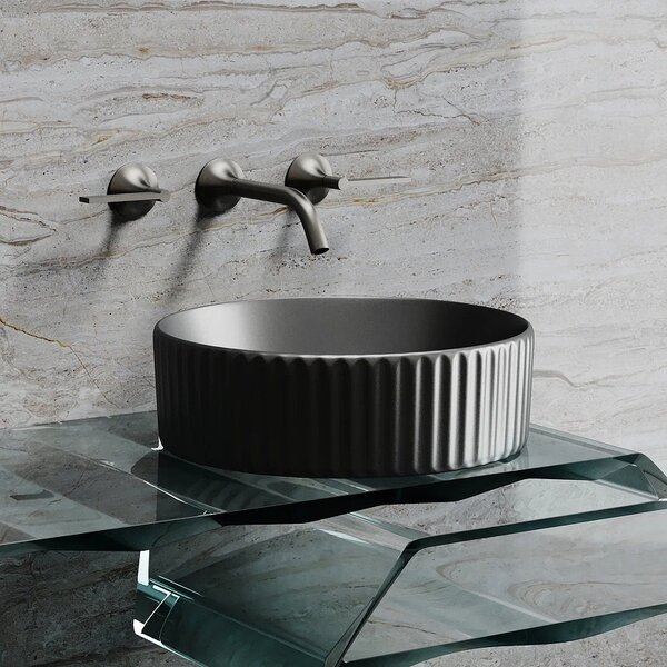 Раковина Ceramicanova круглая (цвет Темный Антрацит Матовый) Element 360*360*115мм