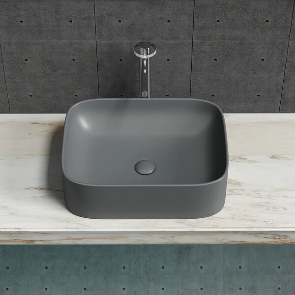 Раковина Ceramicanova прямоугольная (Темный Антрацит Матовый) Element 505*380*150мм