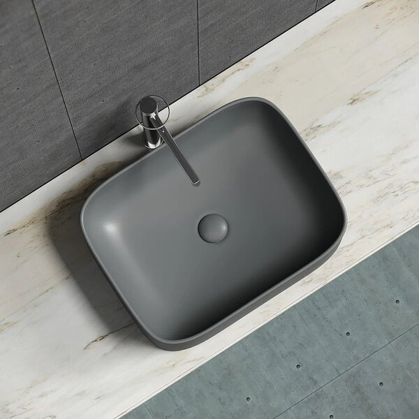 Раковина Ceramicanova прямоугольная (Темный Антрацит Матовый) Element 505*380*150мм