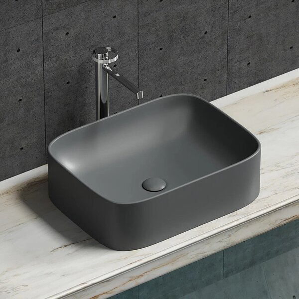 Раковина Ceramicanova прямоугольная (Темный Антрацит Матовый) Element 505*380*150мм
