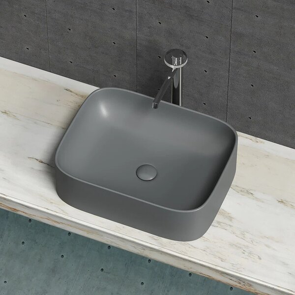 Раковина Ceramicanova прямоугольная (Темный Антрацит Матовый) Element 505*380*150мм