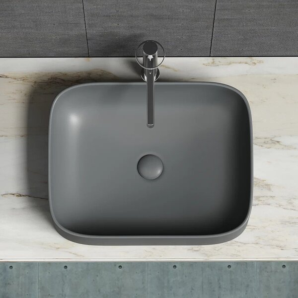 Раковина Ceramicanova прямоугольная (Темный Антрацит Матовый) Element 505*380*150мм