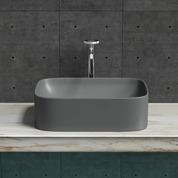 Раковина Ceramicanova прямоугольная (Темный Антрацит Матовый) Element 505*380*150мм