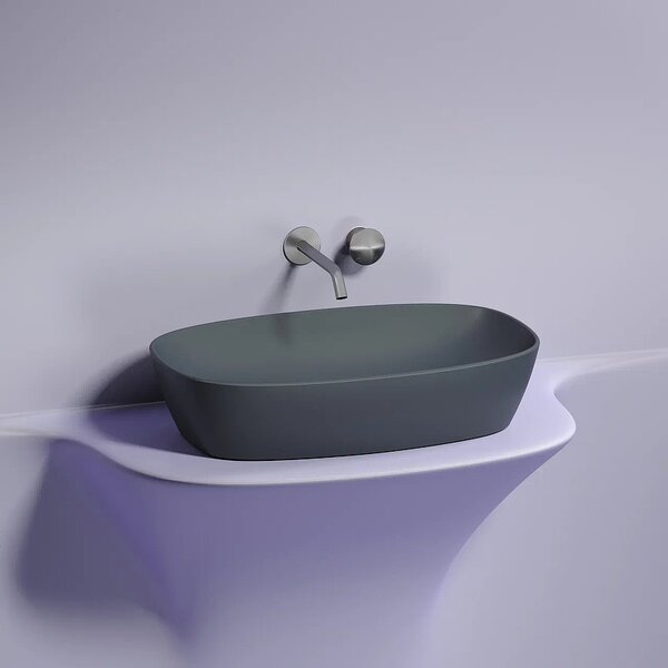 Раковина Ceramicanova овальная (цвет Темный Антрацит Матовый) Element 600*380*138мм