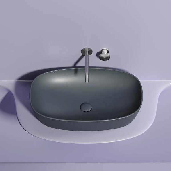 Раковина Ceramicanova овальная (цвет Темный Антрацит Матовый) Element 600*380*138мм