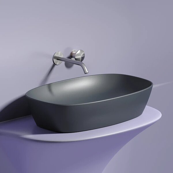 Раковина Ceramicanova овальная (цвет Темный Антрацит Матовый) Element 600*380*138мм