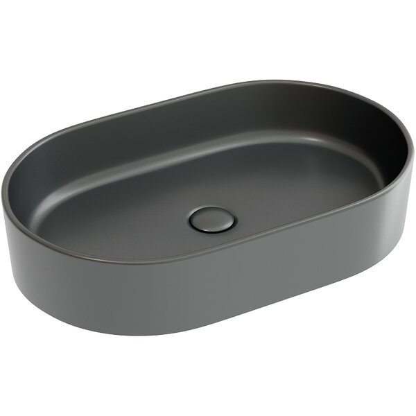 Раковина Ceramicanova овальная (цвет Темный Антрацит Матовый) Element 608*385*122мм