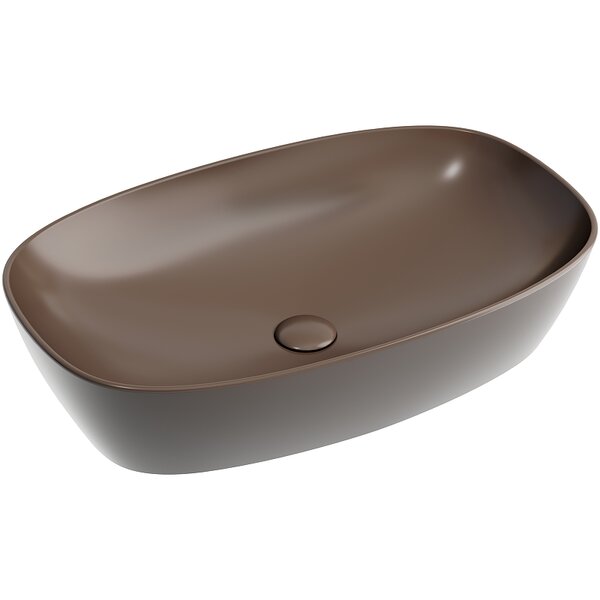 Раковина Ceramicanova овальная (цвет Темно-Коричневый Матовый) 600*380*138мм