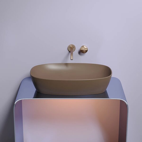 Раковина Ceramicanova овальная (цвет Темно-Коричневый Матовый) 600*380*138мм