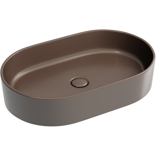 Раковина Ceramicanova овальная (цвет Темно-Коричневый Матовый) Element 608*385*122мм