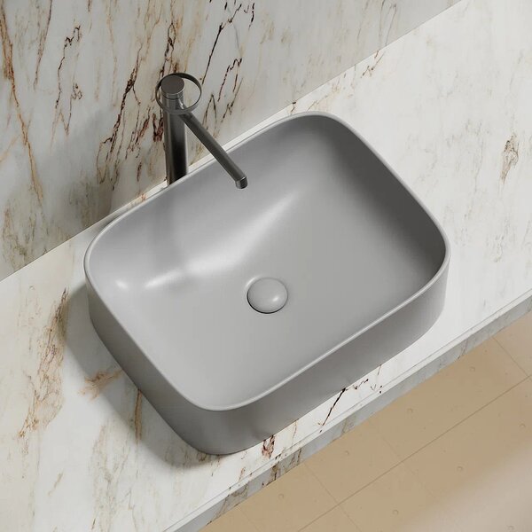 Раковина Ceramicanova прямоугольная (цвет Серый Матовый) Element 505*380*150мм