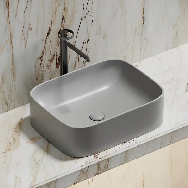 Раковина Ceramicanova прямоугольная (цвет Серый Матовый) Element 505*380*150мм