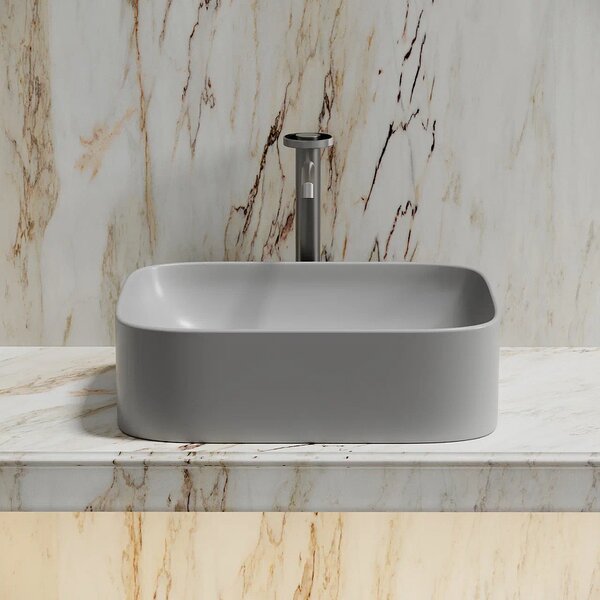 Раковина Ceramicanova прямоугольная (цвет Серый Матовый) Element 505*380*150мм