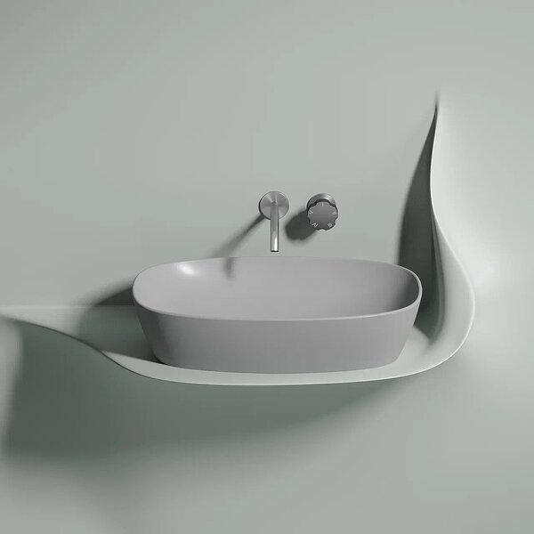 Раковина Ceramicanova овальная (цвет Серый Матовый) Element 600*380*138мм