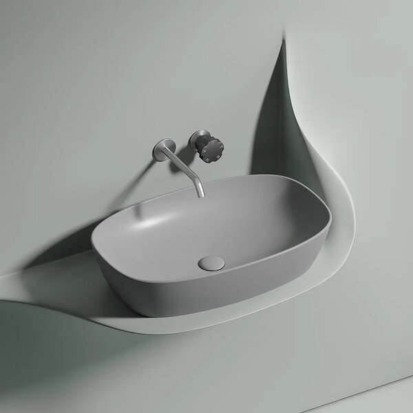 Раковина Ceramicanova овальная (цвет Серый Матовый) Element 600*380*138мм