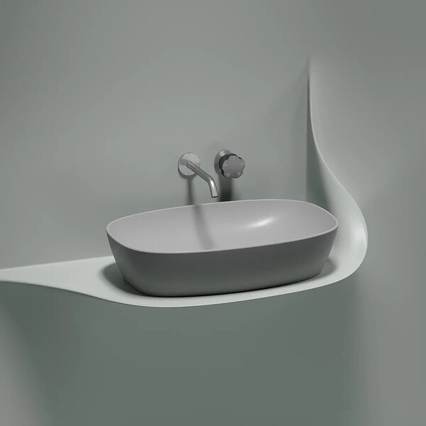 Раковина Ceramicanova овальная (цвет Серый Матовый) Element 600*380*138мм