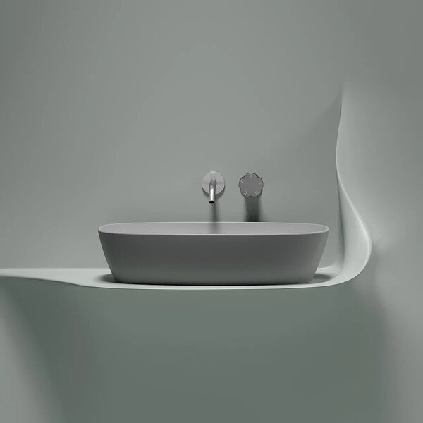 Раковина Ceramicanova овальная (цвет Серый Матовый) Element 600*380*138мм