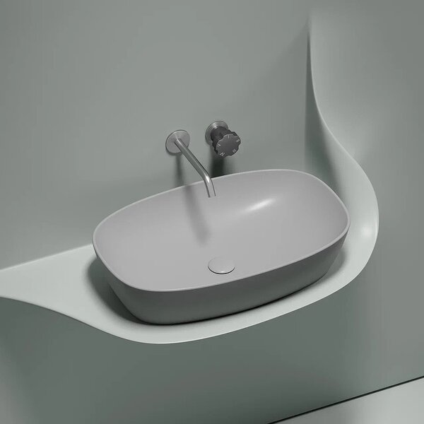 Раковина Ceramicanova овальная (цвет Серый Матовый) Element 600*380*138мм
