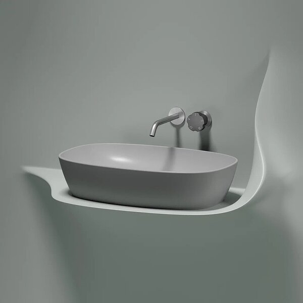 Раковина Ceramicanova овальная (цвет Серый Матовый) Element 600*380*138мм