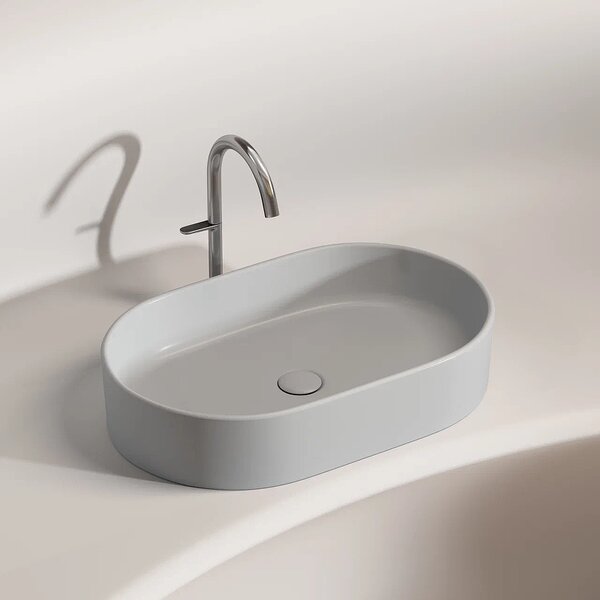 Раковина Ceramicanova овальная (цвет Серый Матовый) Element 608*385*122мм
