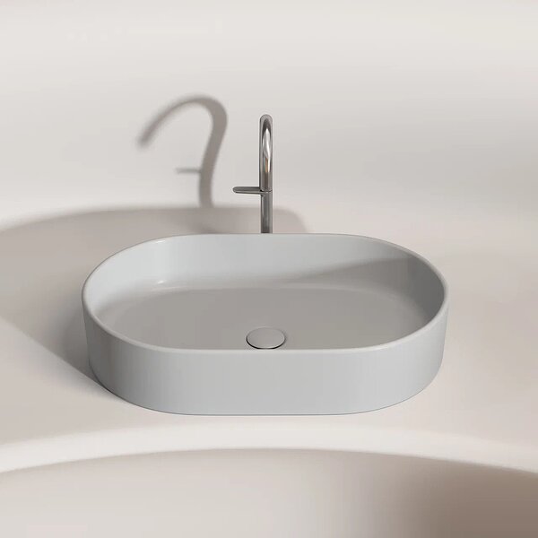 Раковина Ceramicanova овальная (цвет Серый Матовый) Element 608*385*122мм