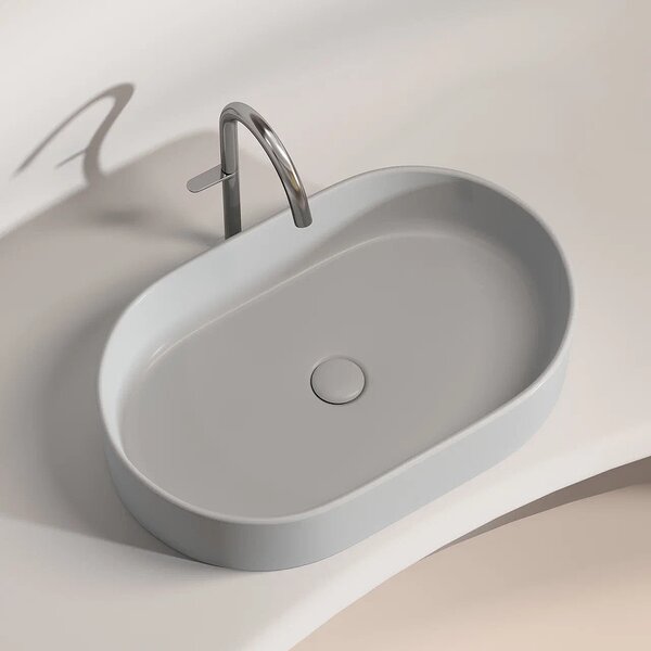 Раковина Ceramicanova овальная (цвет Серый Матовый) Element 608*385*122мм