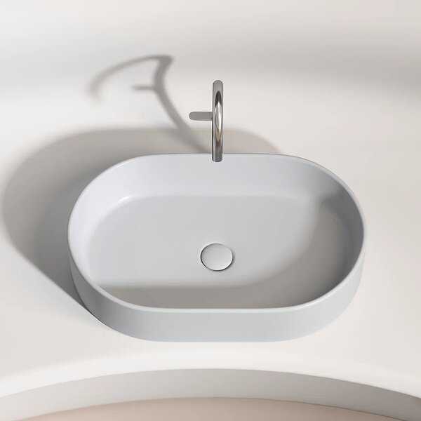 Раковина Ceramicanova овальная (цвет Серый Матовый) Element 608*385*122мм
