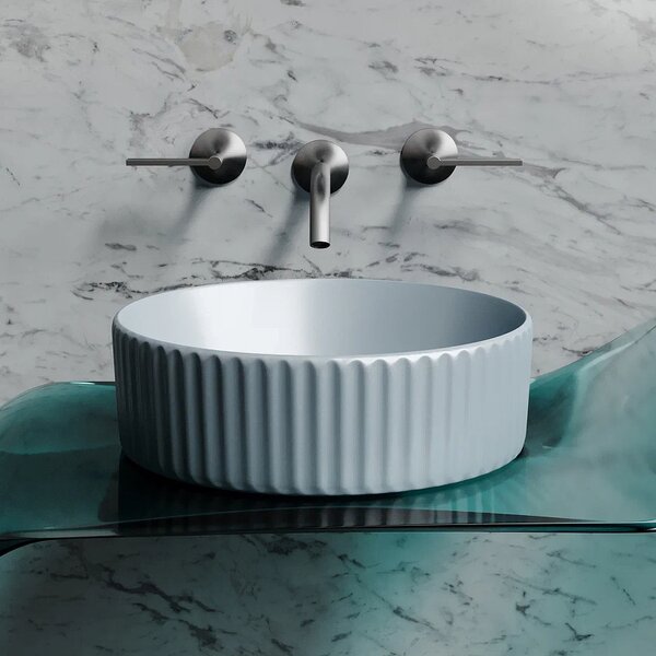 Раковина Ceramicanova круглая (цвет Серо-Голубой Матовый) Element 360*360*115мм