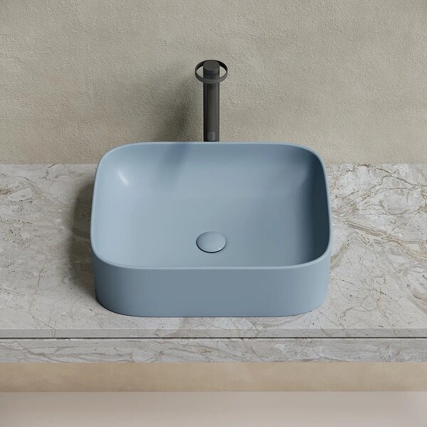 Раковина Ceramicanova прямоугольная (цвет Серо-Голубой Матовый) Element 505*380*150мм