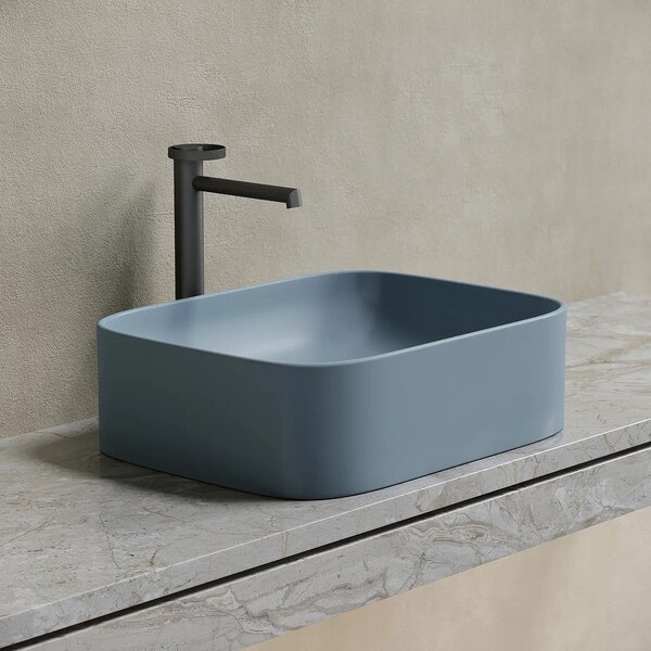 Раковина Ceramicanova прямоугольная (цвет Серо-Голубой Матовый) Element 505*380*150мм