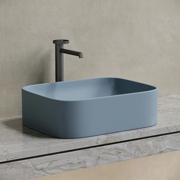 Раковина Ceramicanova прямоугольная (цвет Серо-Голубой Матовый) Element 505*380*150мм