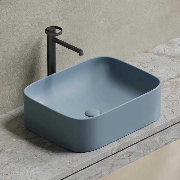 Раковина Ceramicanova прямоугольная (цвет Серо-Голубой Матовый) Element 505*380*150мм