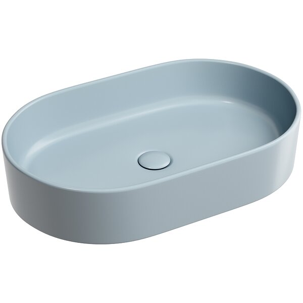 Раковина Ceramicanova овальная (цвет Серо-Голубой Матовый) Element 608*385*122мм