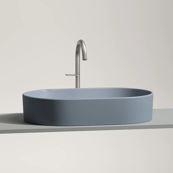 Раковина Ceramicanova овальная (цвет Серо-Голубой Матовый) Element 608*385*122мм