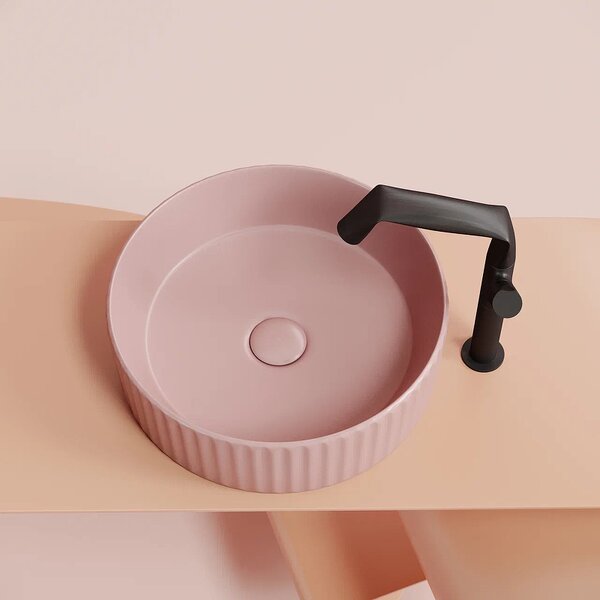 Раковина Ceramicanova круглая (цвет Розовый Матовый) Element 360*360*115мм