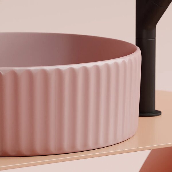 Раковина Ceramicanova круглая (цвет Розовый Матовый) Element 360*360*115мм