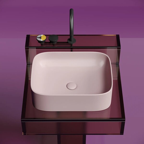 Раковина Ceramicanova прямоугольная (цвет Розовый Матовый) Element 505*380*150мм