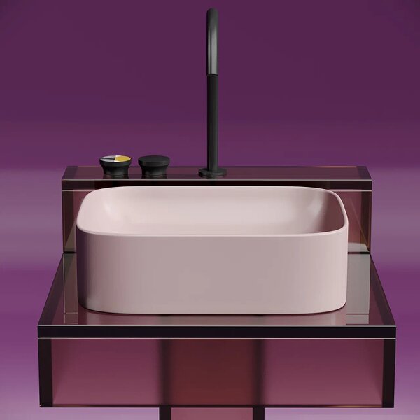 Раковина Ceramicanova прямоугольная (цвет Розовый Матовый) Element 505*380*150мм