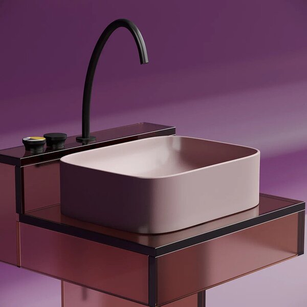 Раковина Ceramicanova прямоугольная (цвет Розовый Матовый) Element 505*380*150мм