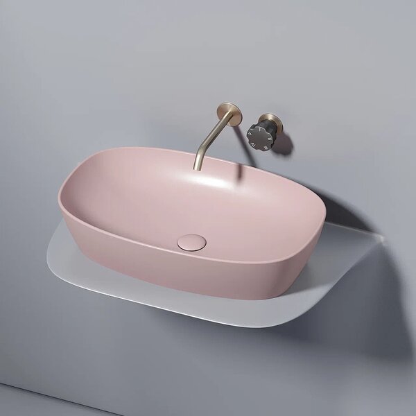 Раковина Ceramicanova овальная (цвет Розовый Матовый) Element 600*380*138мм