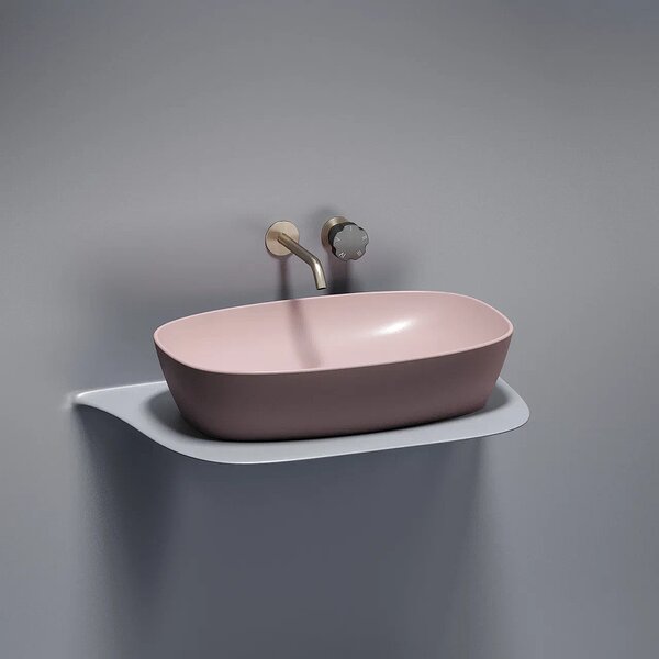 Раковина Ceramicanova овальная (цвет Розовый Матовый) Element 600*380*138мм