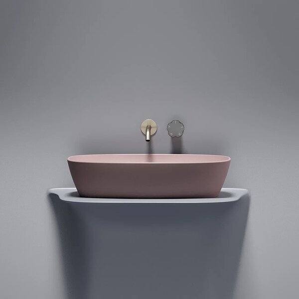 Раковина Ceramicanova овальная (цвет Розовый Матовый) Element 600*380*138мм