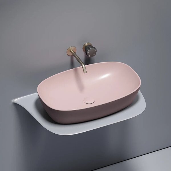 Раковина Ceramicanova овальная (цвет Розовый Матовый) Element 600*380*138мм