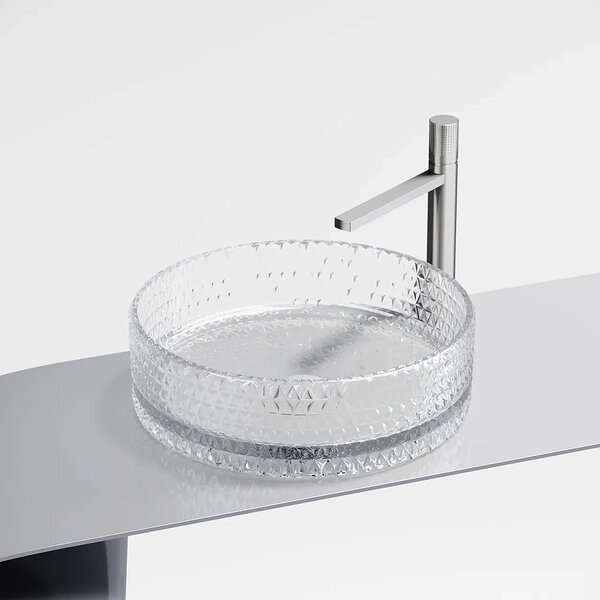 Раковина Ceramicanova круглая (прозрачная) Cristal 360*360*112мм