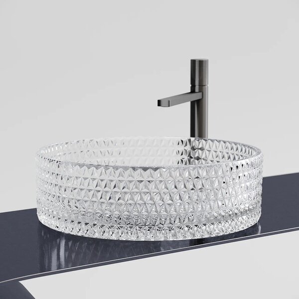 Раковина Ceramicanova круглая (прозрачная) Cristal 360*360*112мм